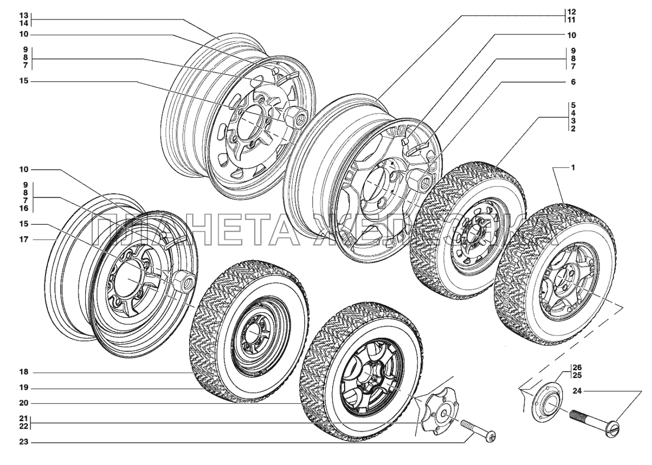 Колеса УАЗ-31519